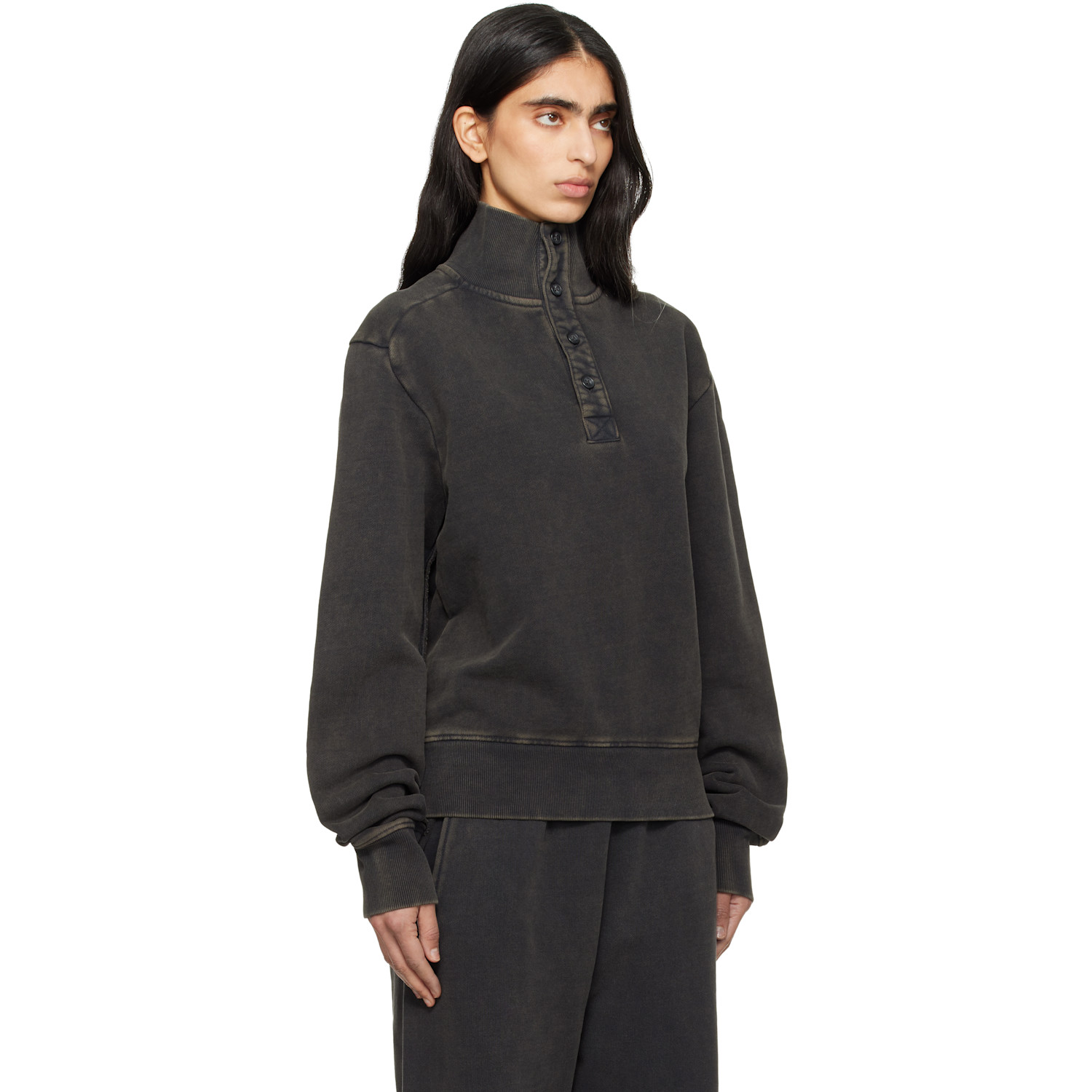  Entire Studios Black Port Pullover Sweatshirt 