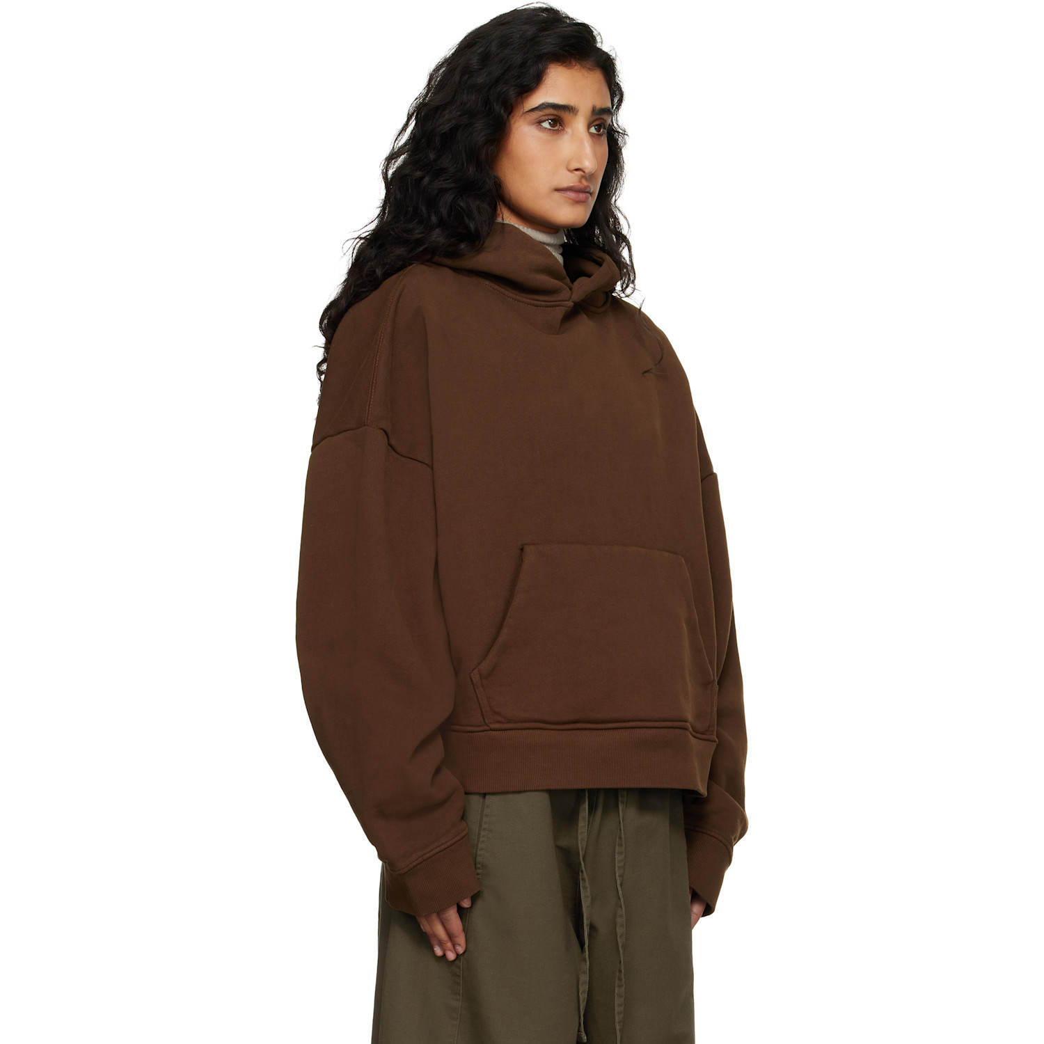  Entire Studios Brown Heavy Hoodie 