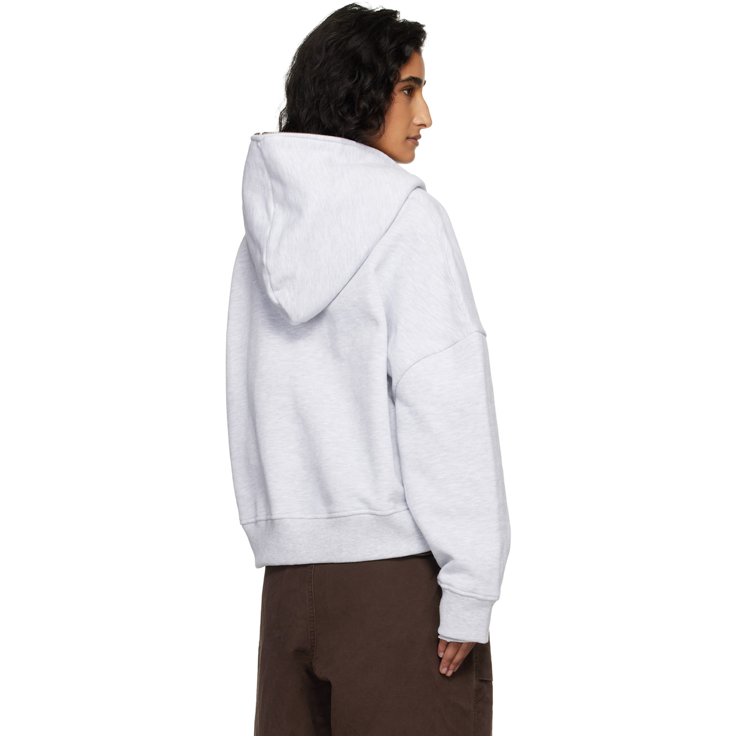  Entire Studios Gray Eternal Zip Hoodie 