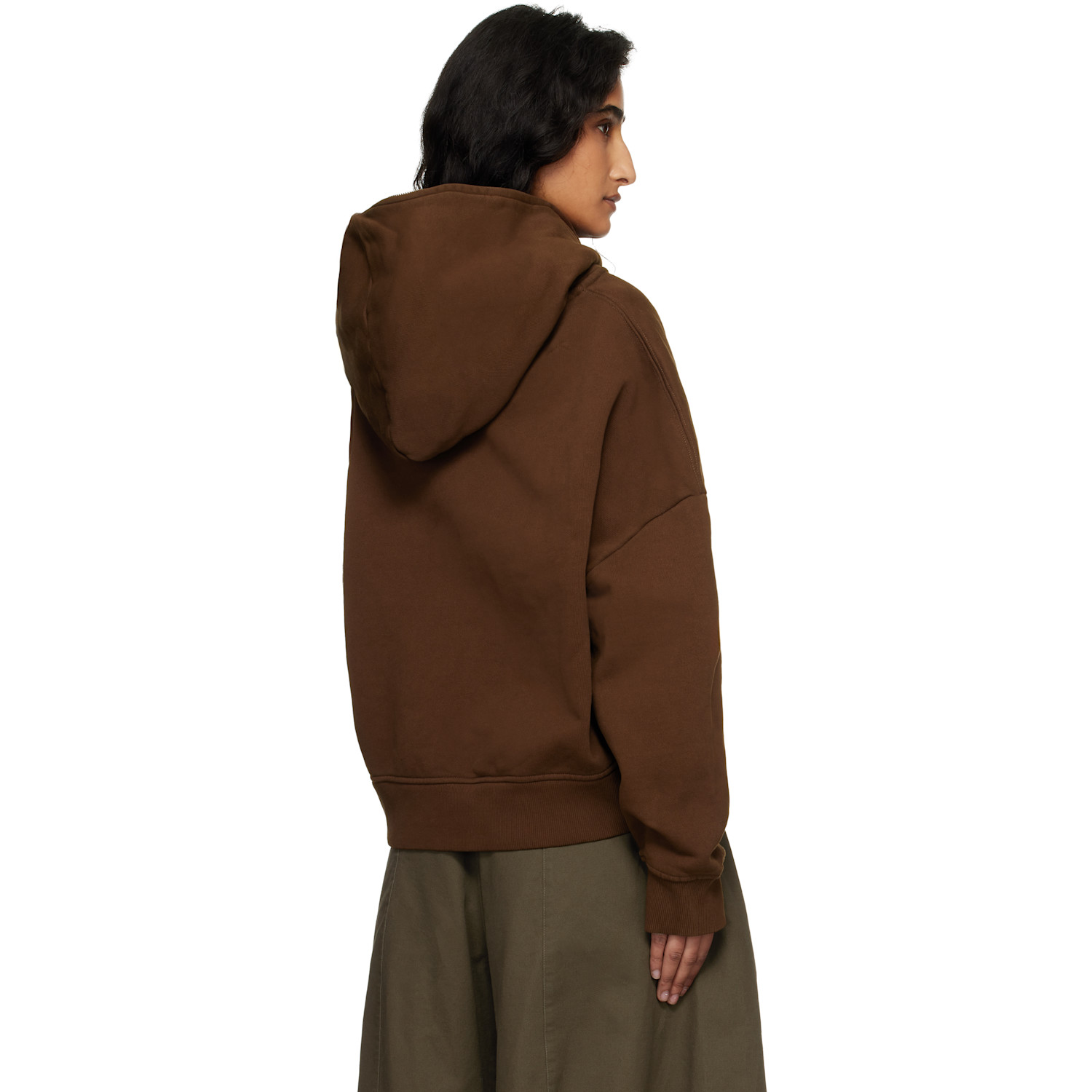  Entire Studios Brown Eternal Zip Hoodie 
