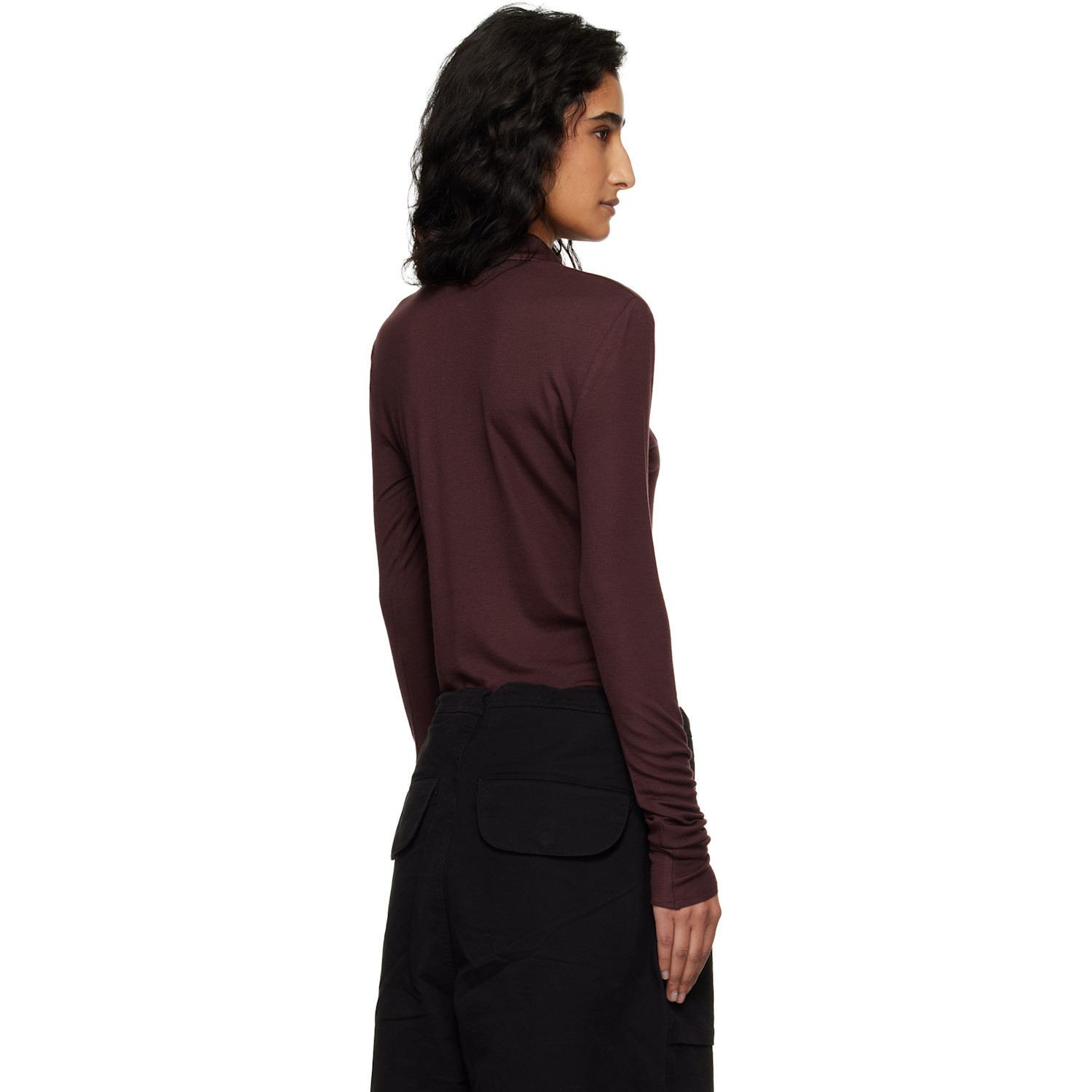  Entire Studios Brown Ls Polo 