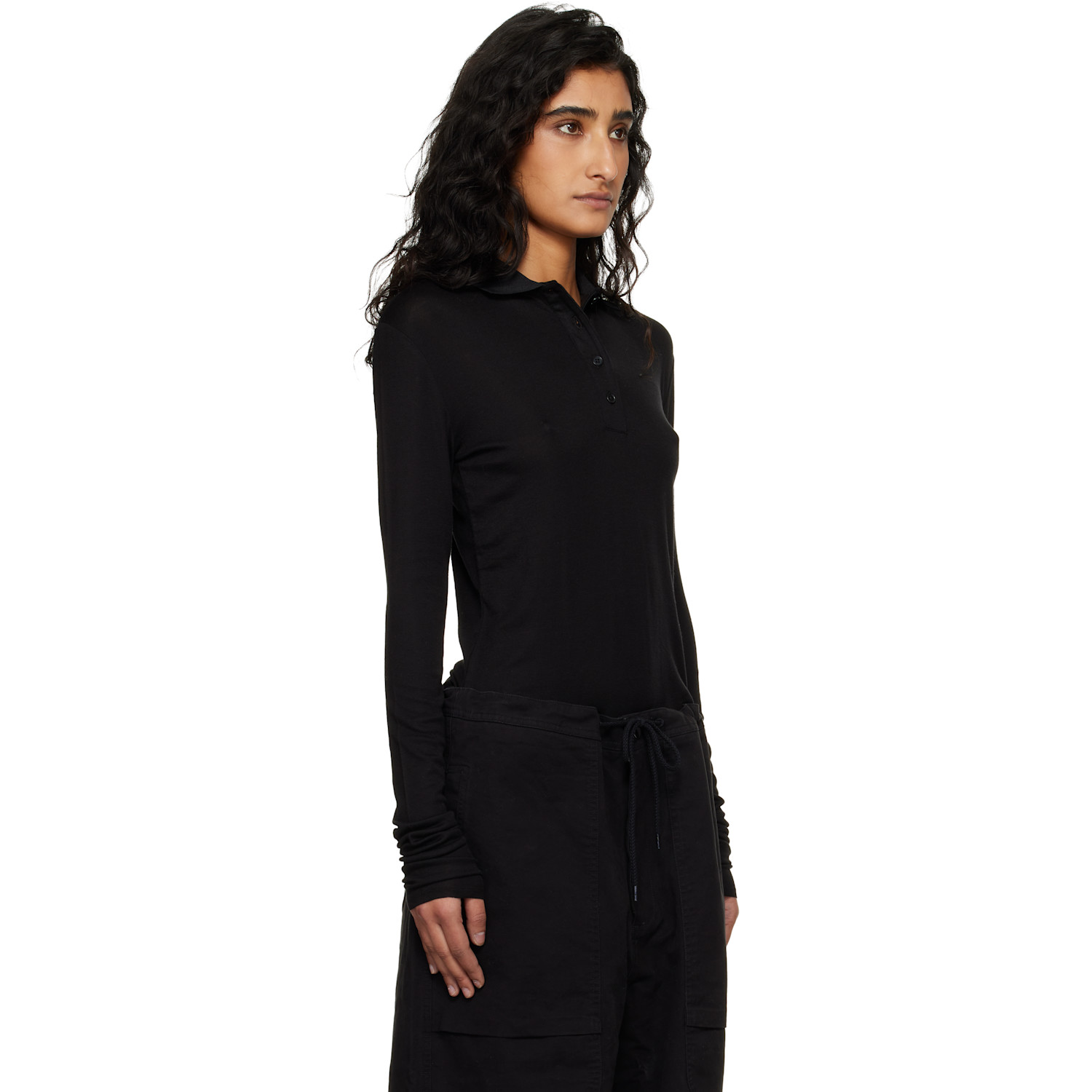  Entire Studios Black Ls Polo 