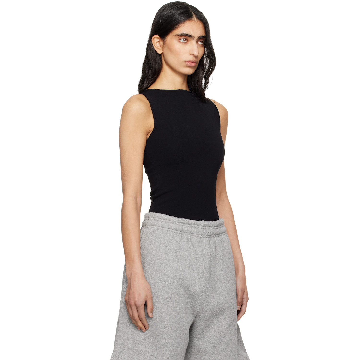  Entire Studios Black Boat Neck Top 