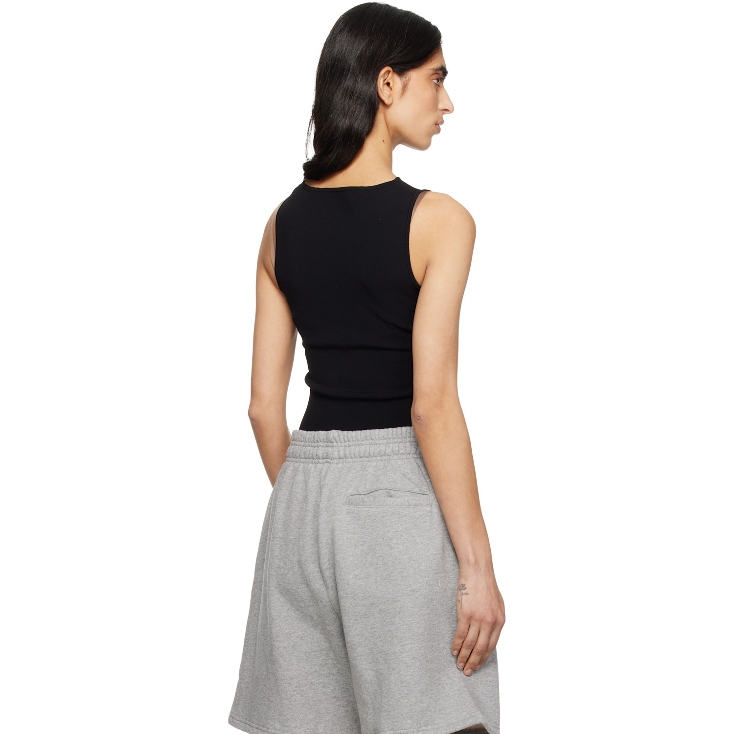  Entire Studios Black Boat Neck Top 