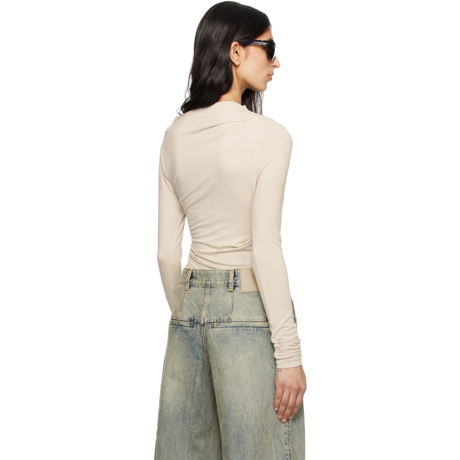  Entire Studios Off-white Drape Top 