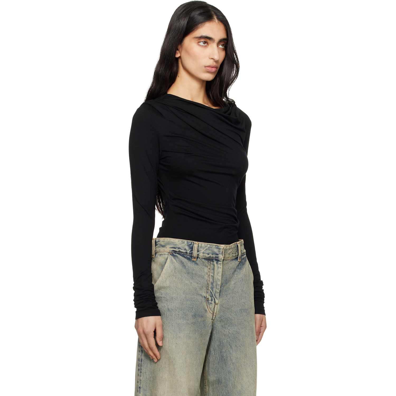  Entire Studios Black Drape Top 