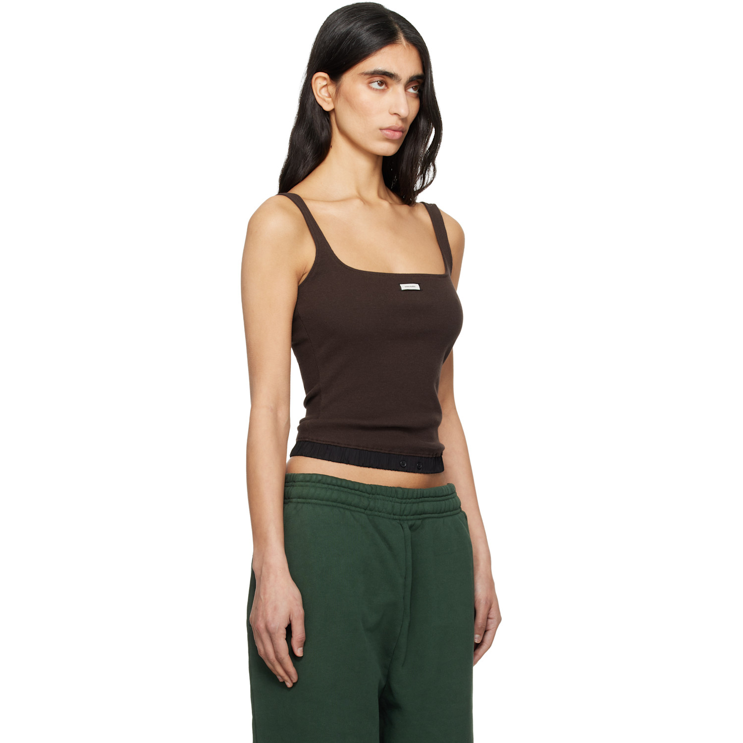  Entire Studios Brown Lounge Tank Top 