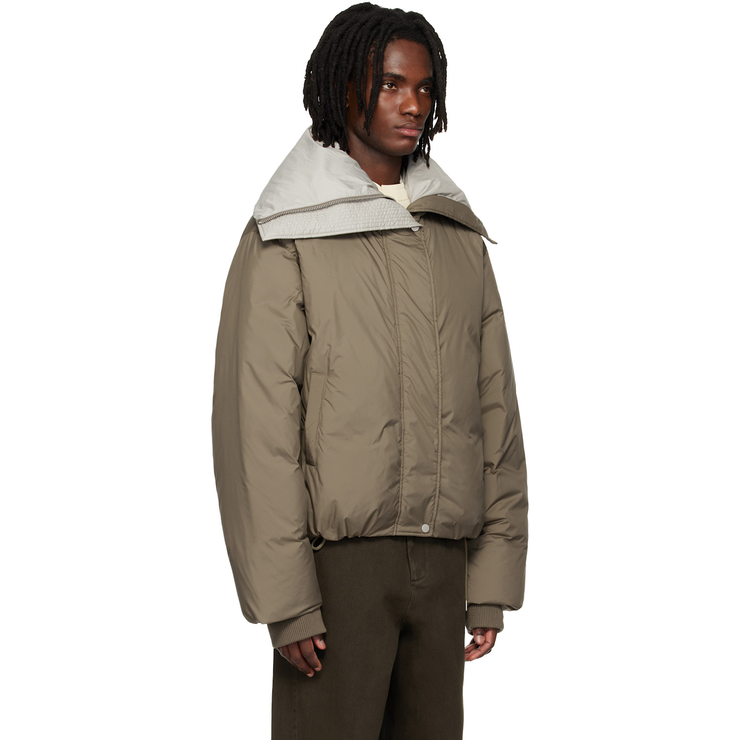  Entire Studios Khaki Kelly Down Jacket 