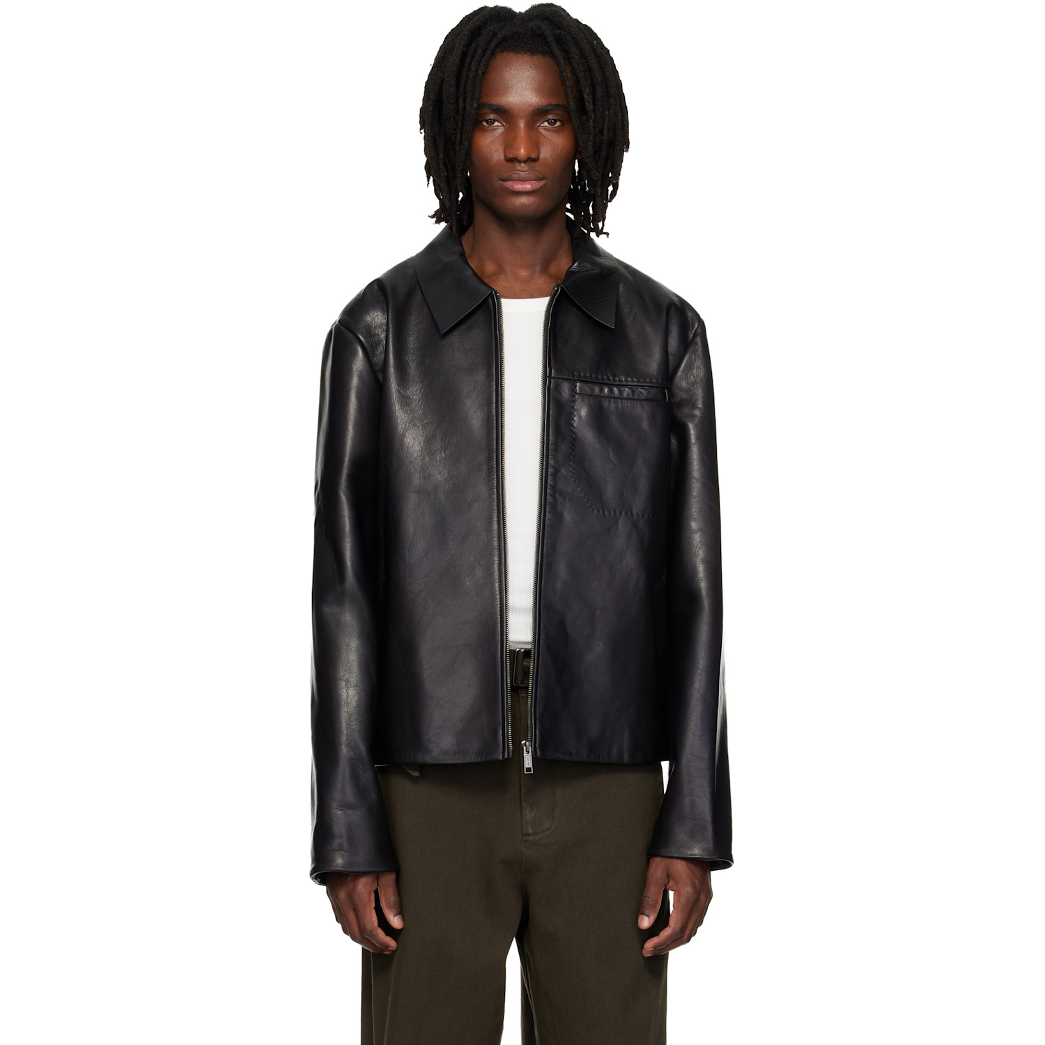Entire Studios Black Corehide Leather Jacket