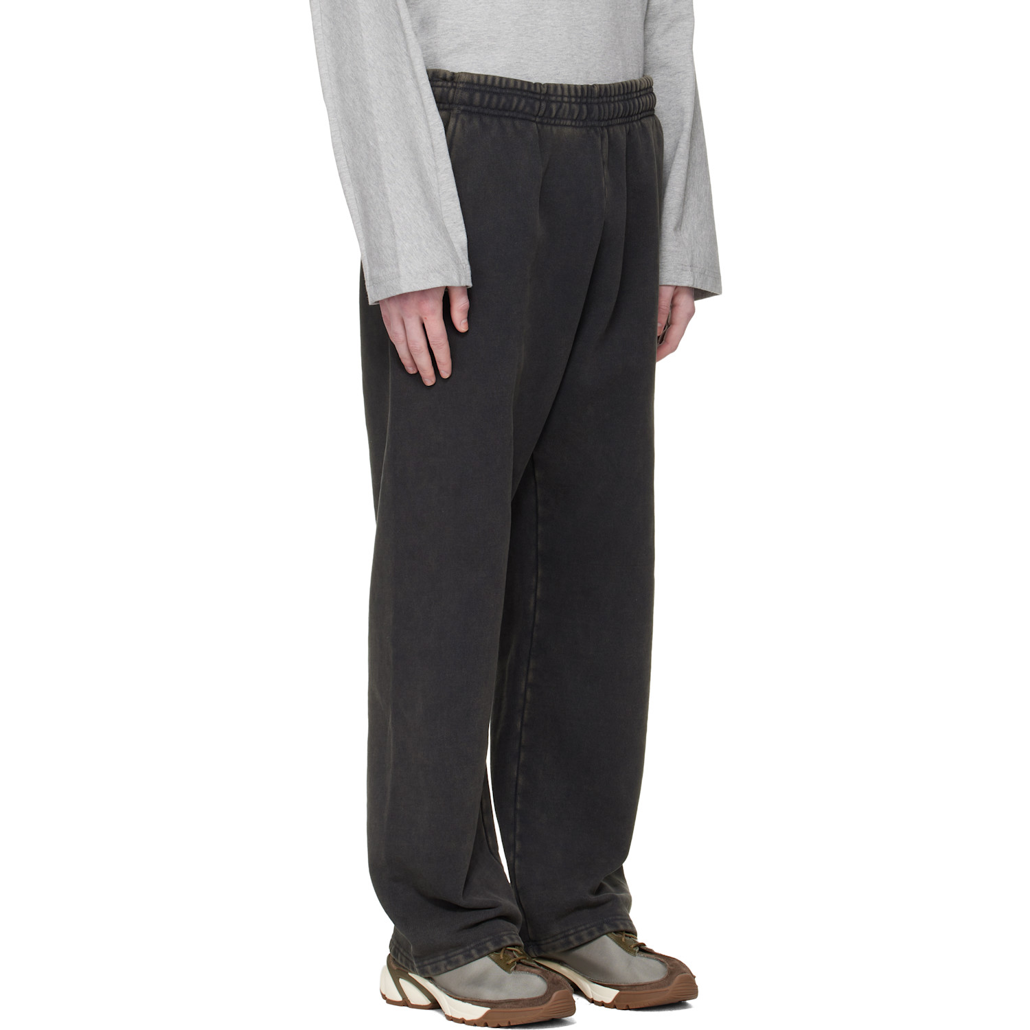  Entire Studios Black Straight Leg Sweatpants 