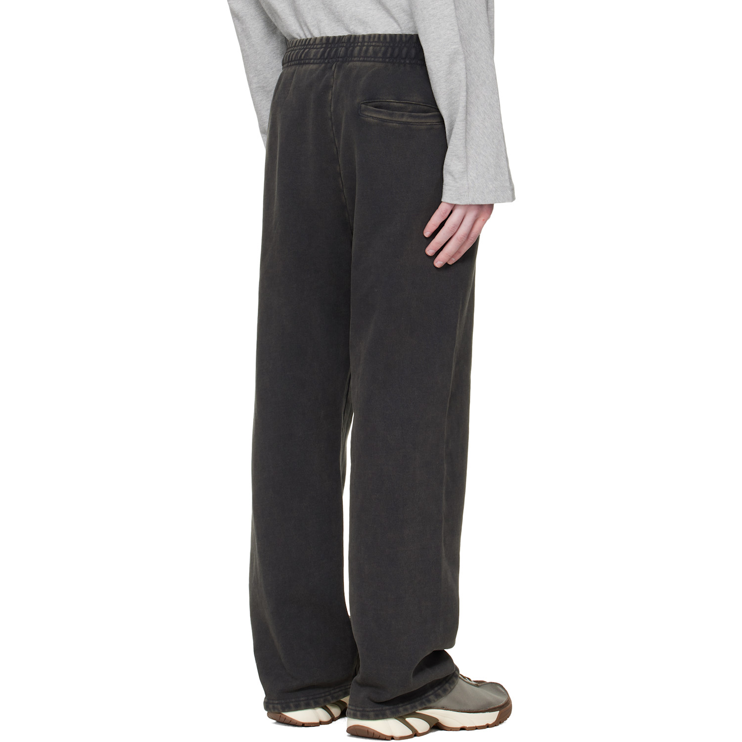  Entire Studios Black Straight Leg Sweatpants 