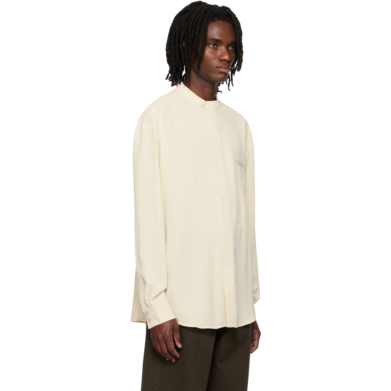  Entire Studios Off-white Mao Dart Shirt 