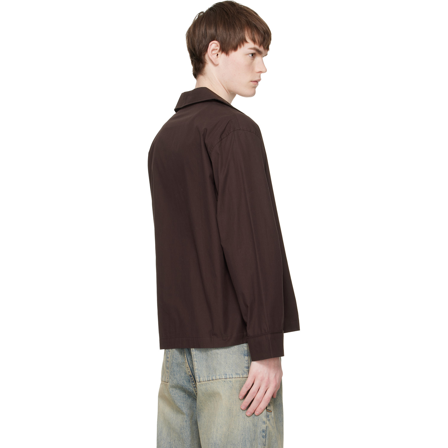  Entire Studios Brown Ls Pajama Shirt 