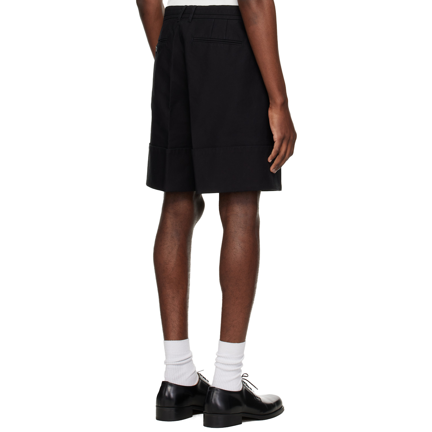  Entire Studios Black Cuffed Shorts 