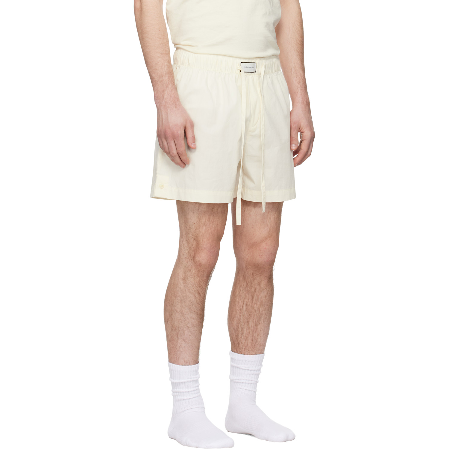  Entire Studios Off-white Pajama Shorts 