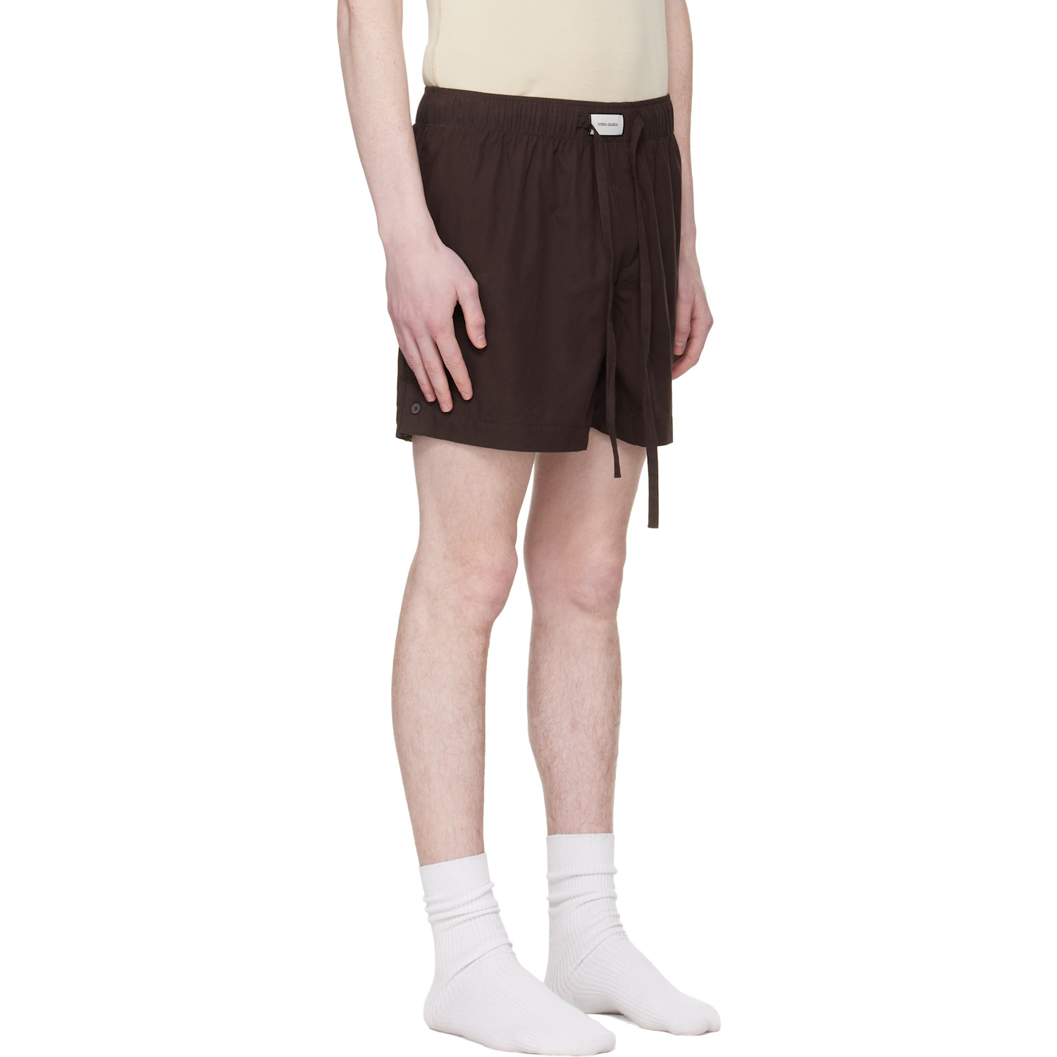  Entire Studios Brown Pajama Shorts 