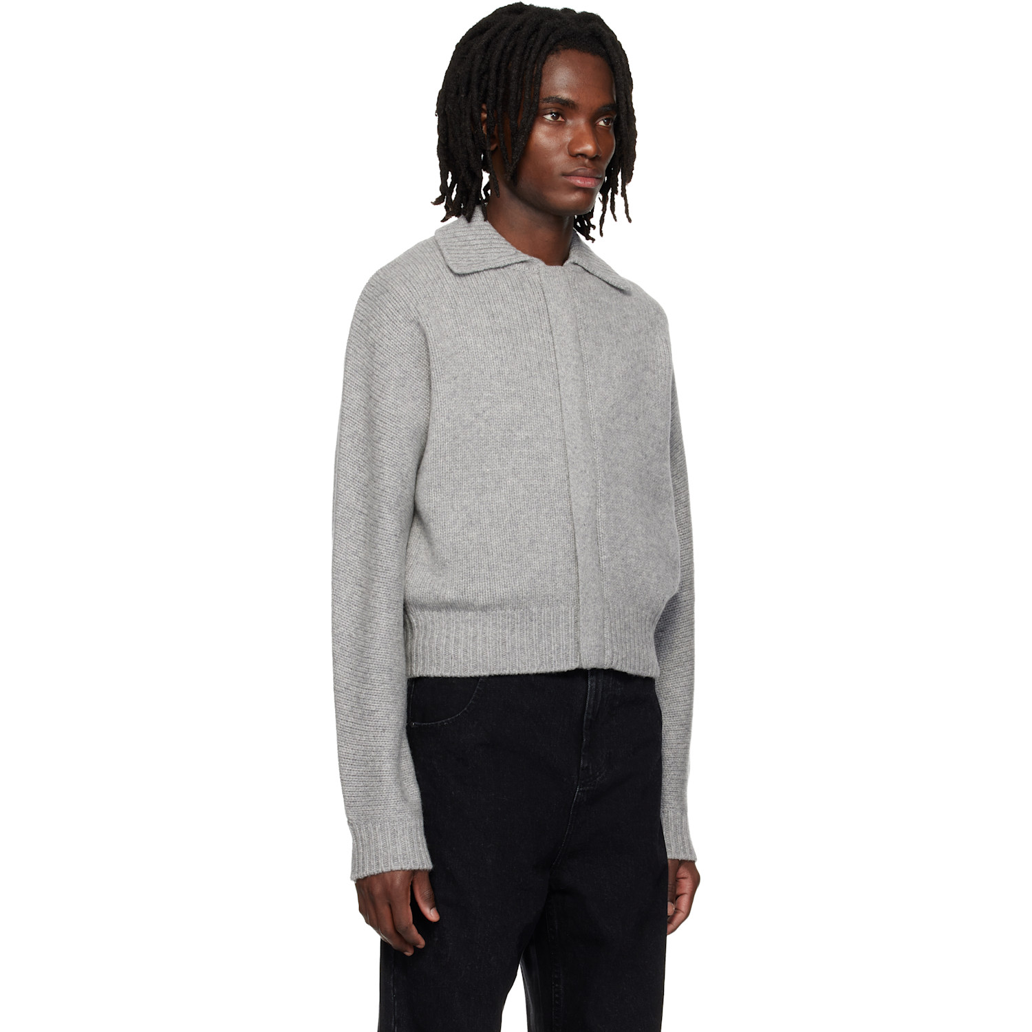  Entire Studios Gray Marla Bomber Cardigan 