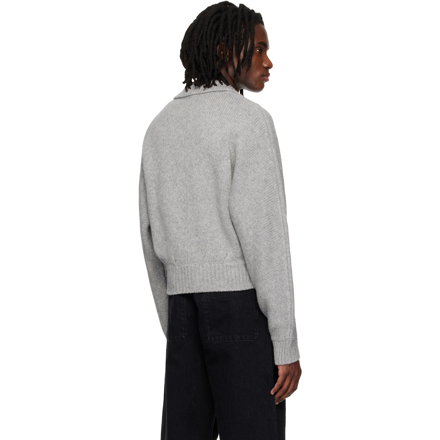  Entire Studios Gray Marla Bomber Cardigan 