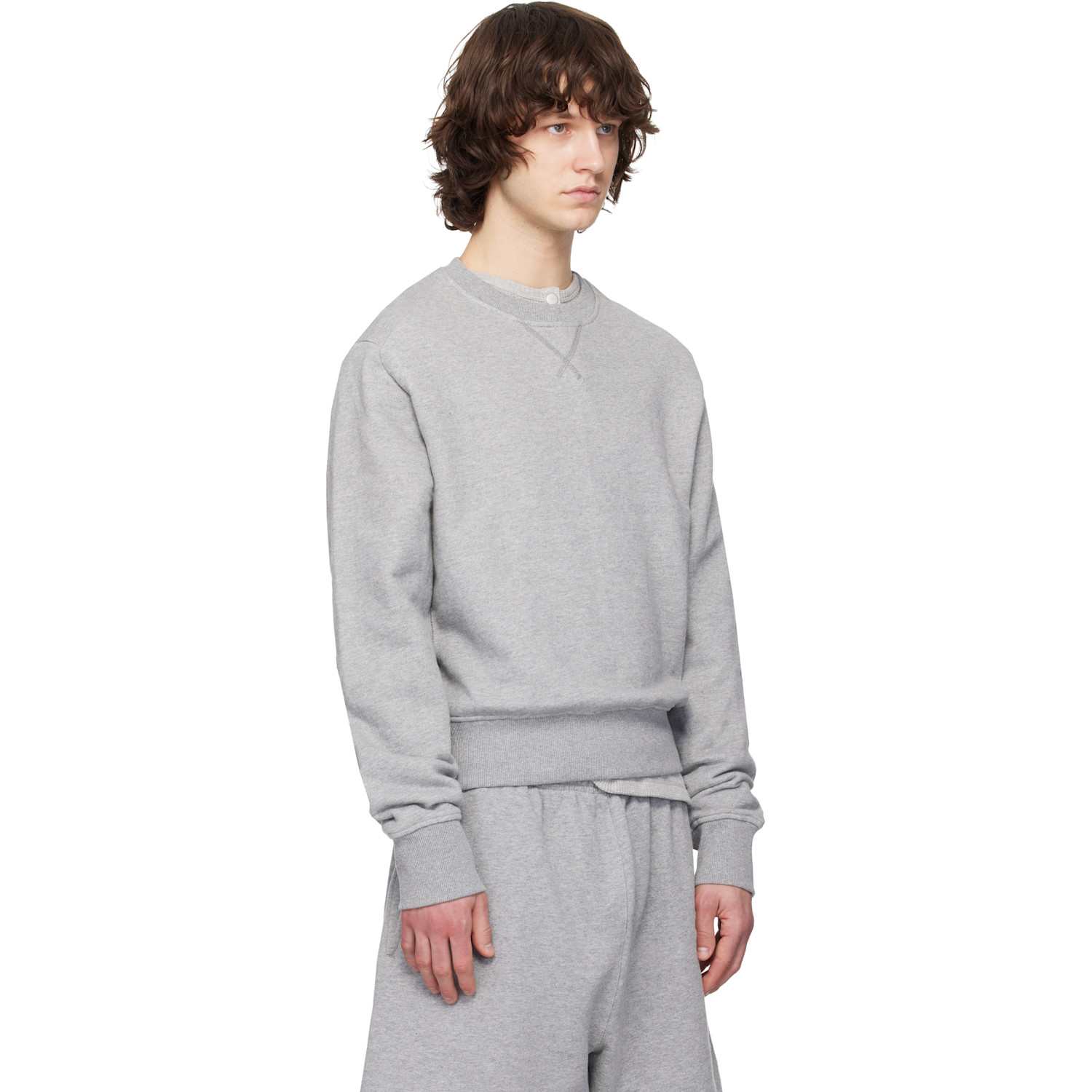  Entire Studios Gray Pod Crew Sweatshirt 