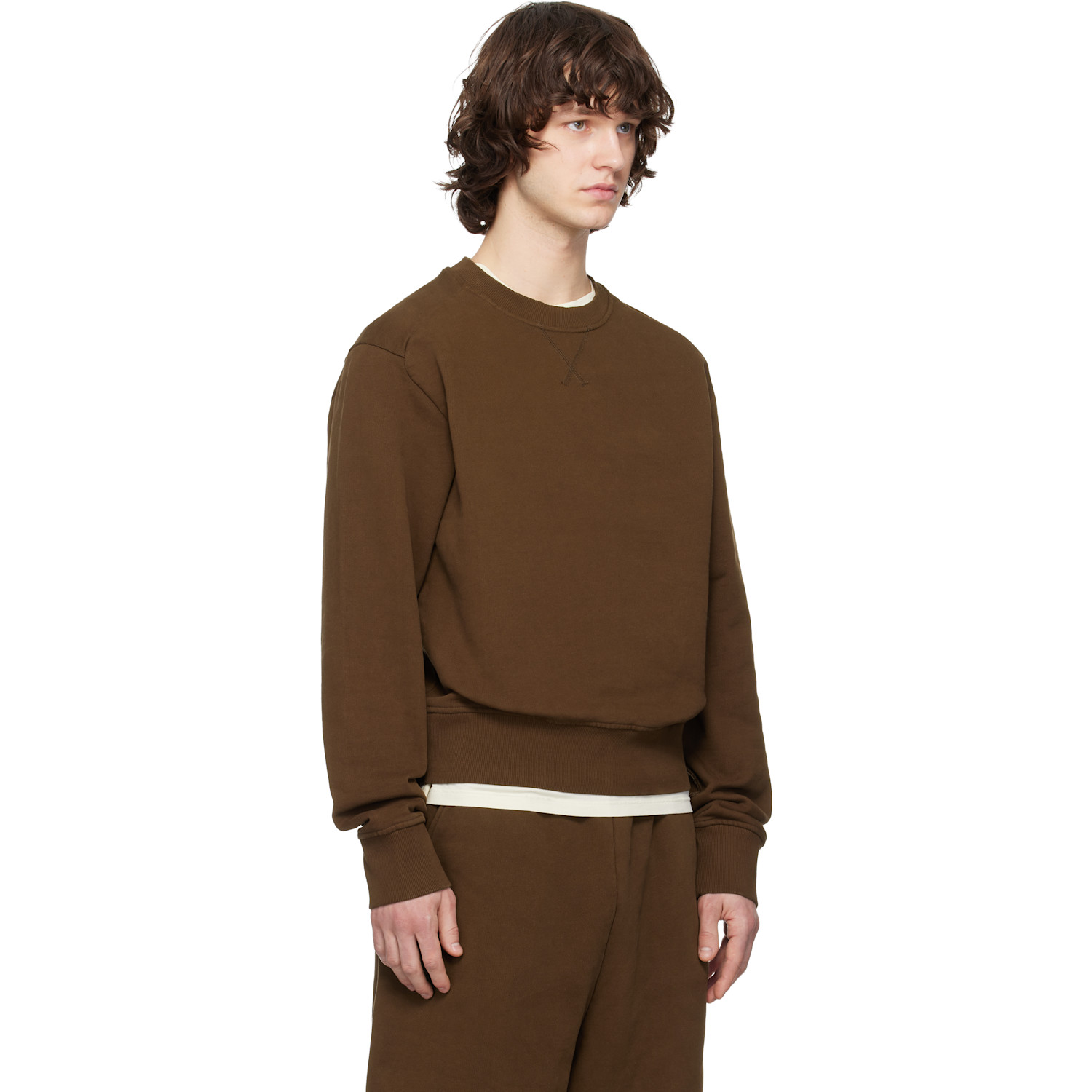  Entire Studios Brown Pod Crew Sweatshirt 