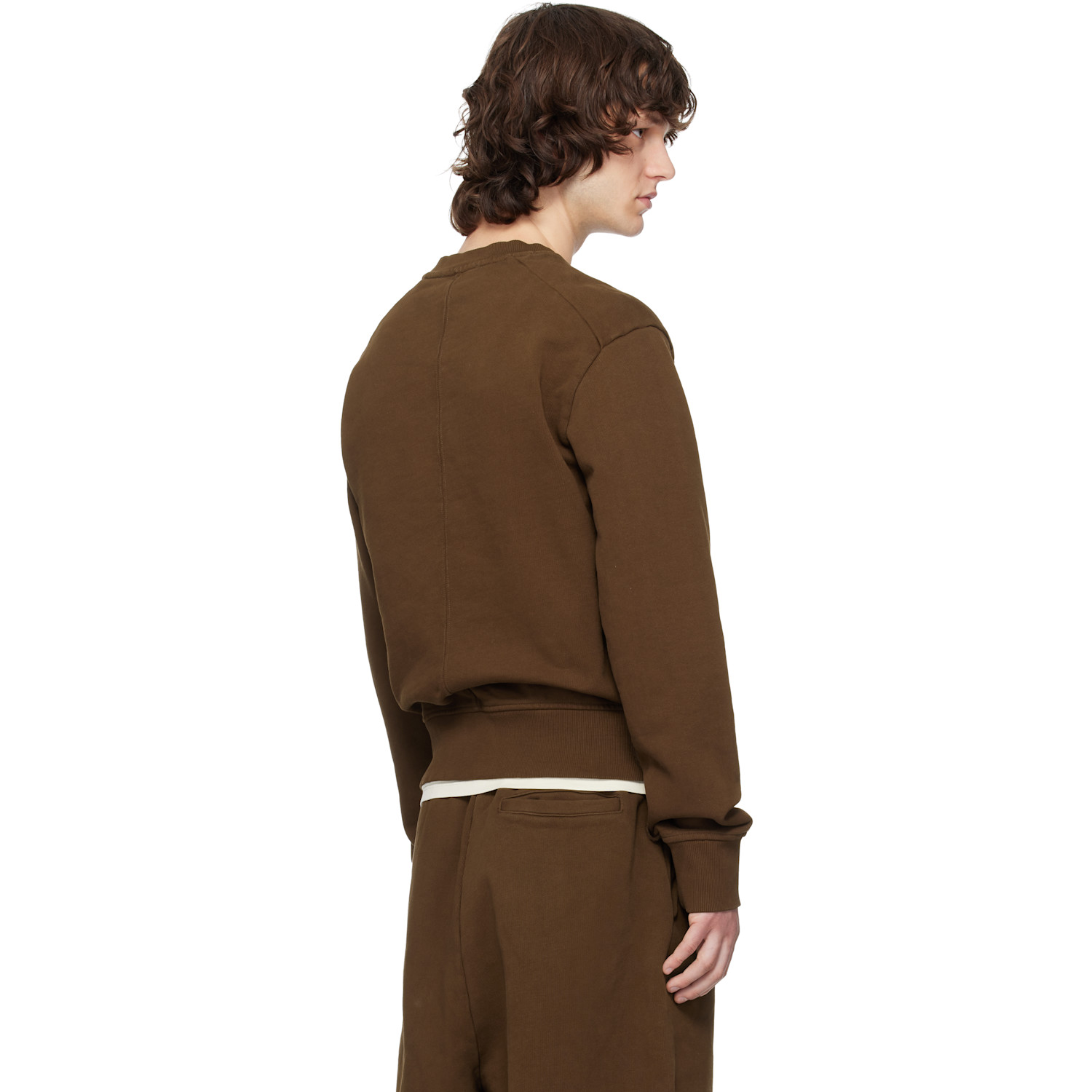  Entire Studios Brown Pod Crew Sweatshirt 