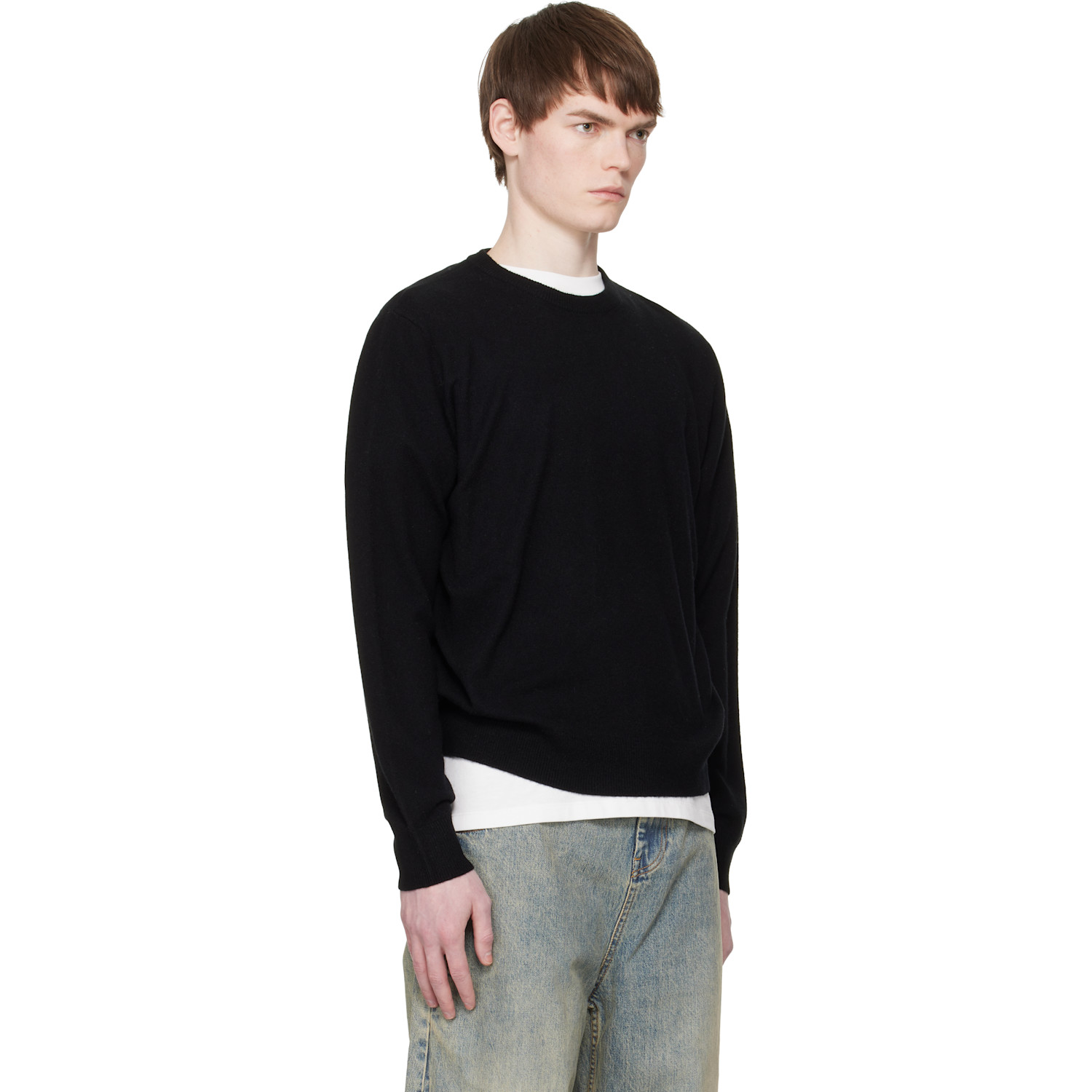  Entire Studios Black Knit Crewneck Sweater 