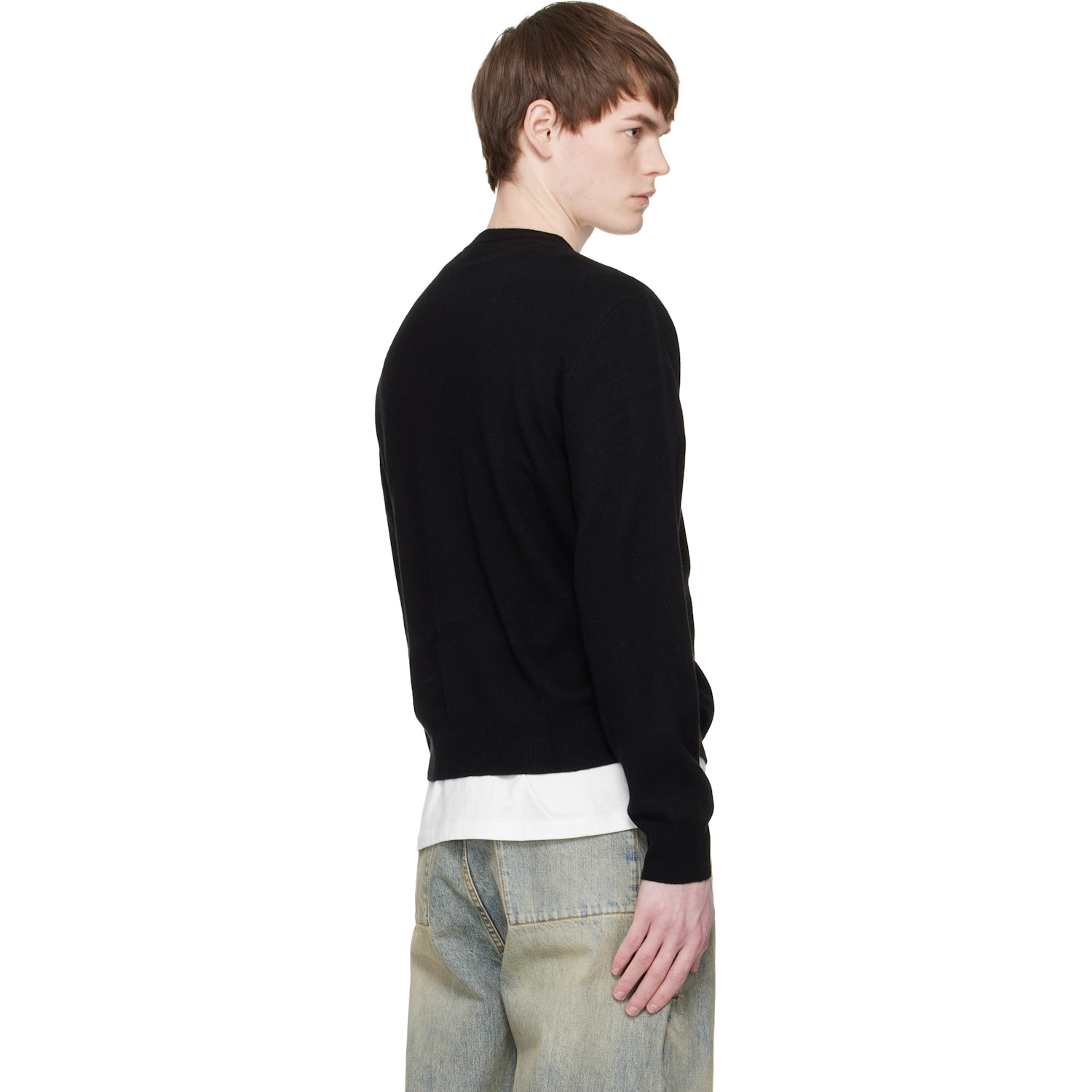  Entire Studios Black Knit Crewneck Sweater 