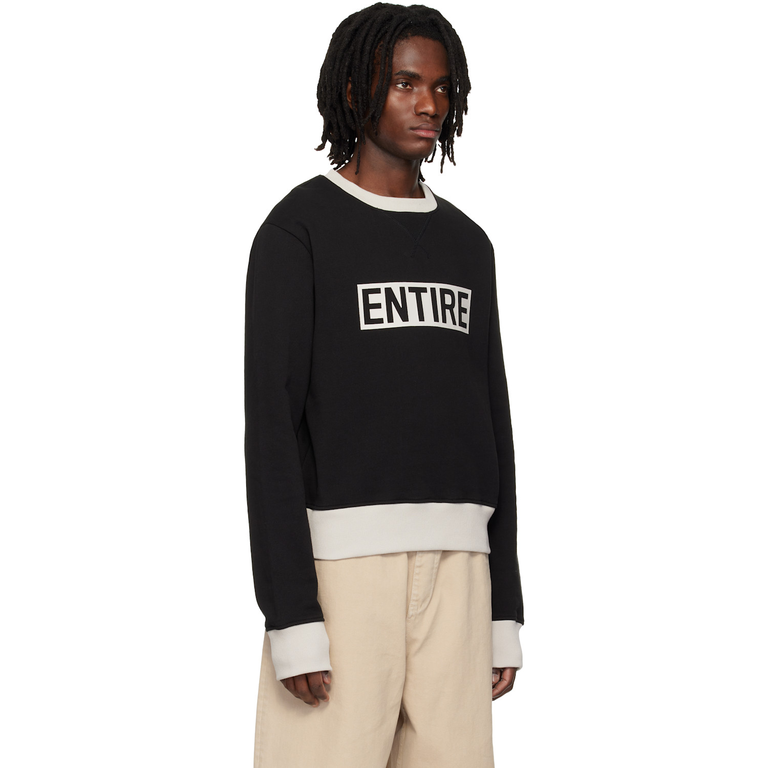  Entire Studios Black Contro Crew Sweatshirt 