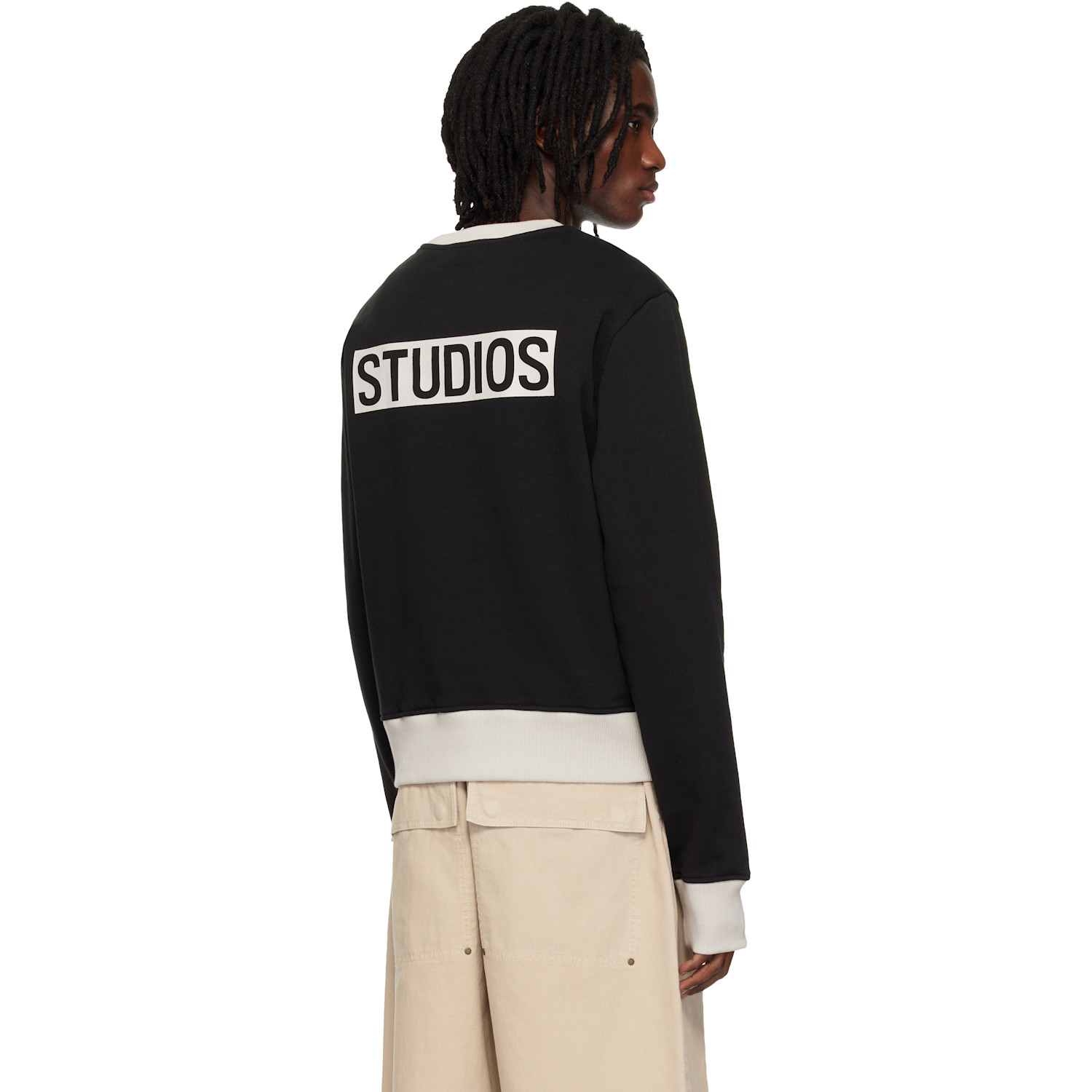  Entire Studios Black Contro Crew Sweatshirt 