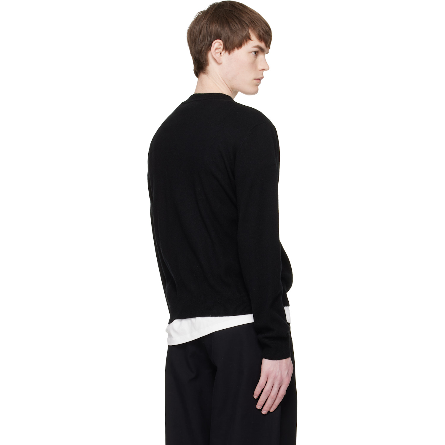  Entire Studios Black Knit V-neck Sweater 