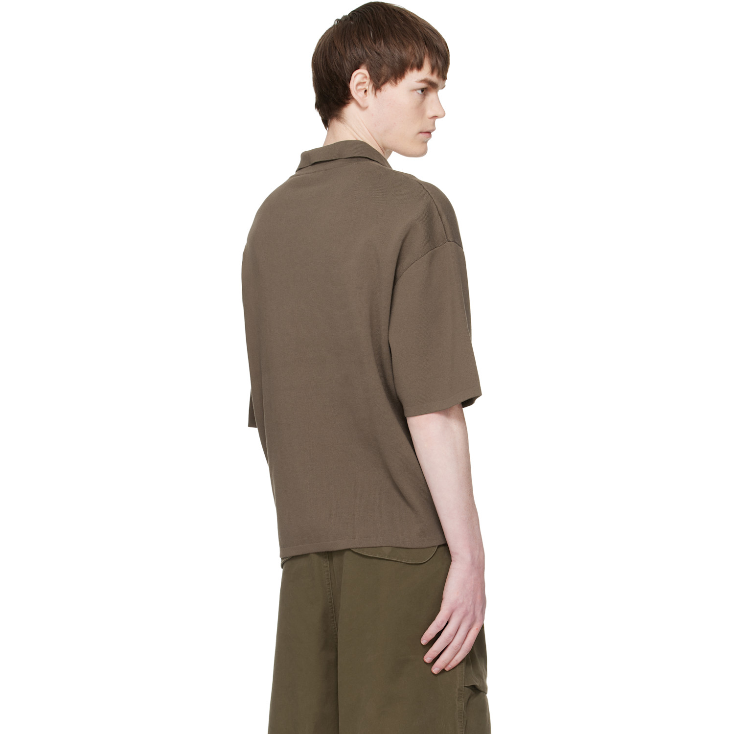  Entire Studios Brown Ss Club Polo 