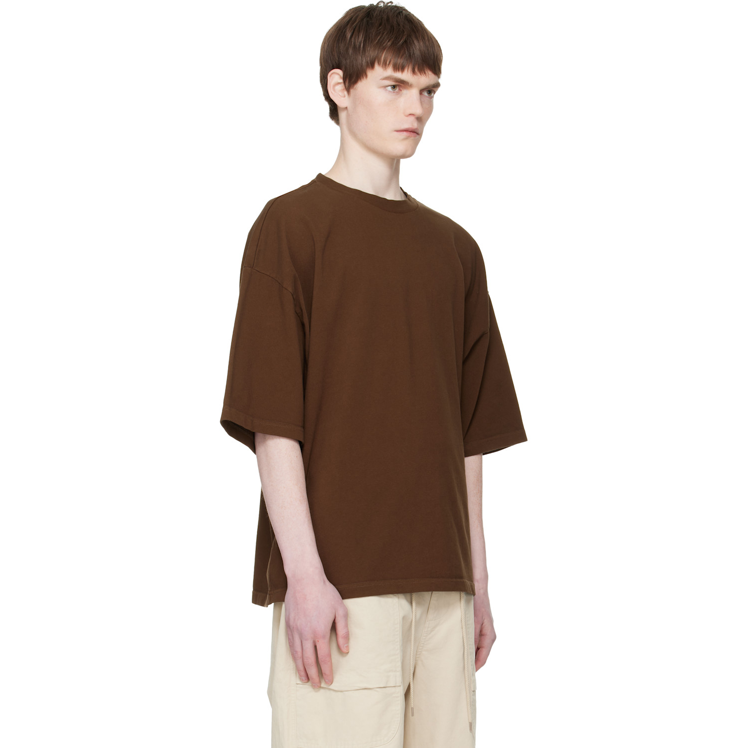  Entire Studios Brown Heavy Boxy T-shirt 