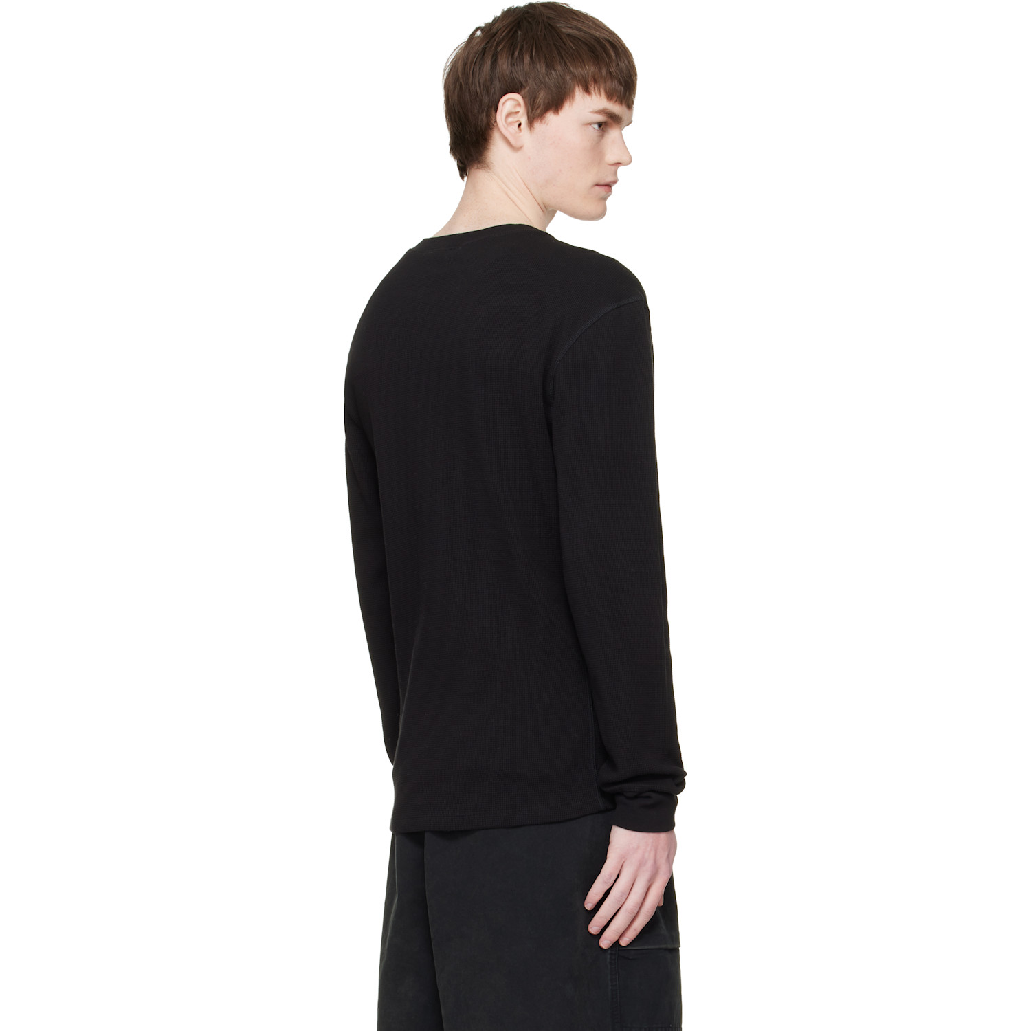  Entire Studios Black Thermal Long Sleeve T-shirt 