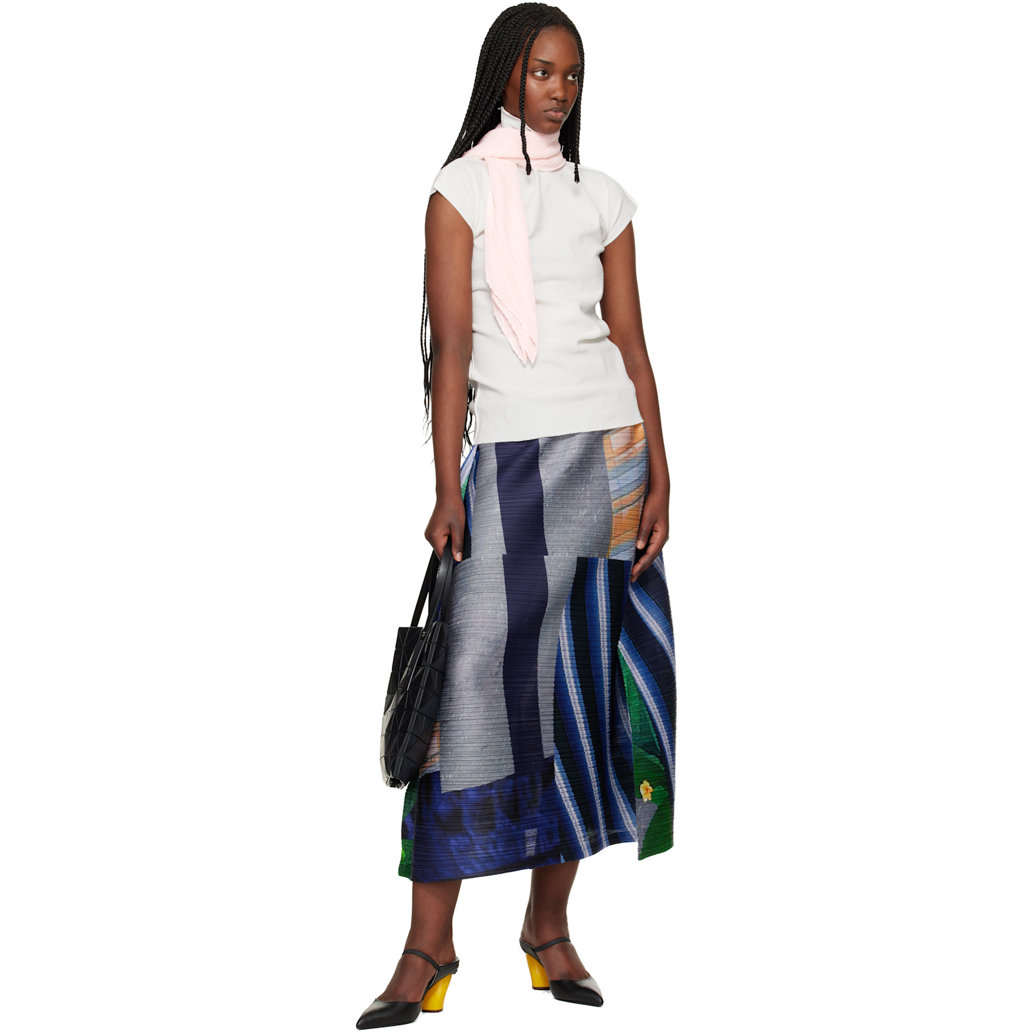  Pleats Please Issey Miyake Pink March Monthly Scarf 