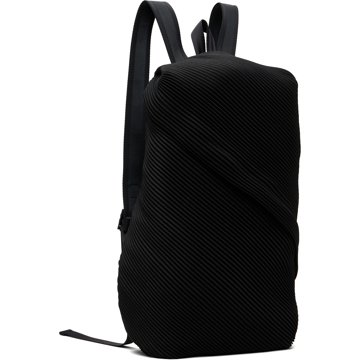  Pleats Please Issey Miyake Black Bias Pleats Backpack 