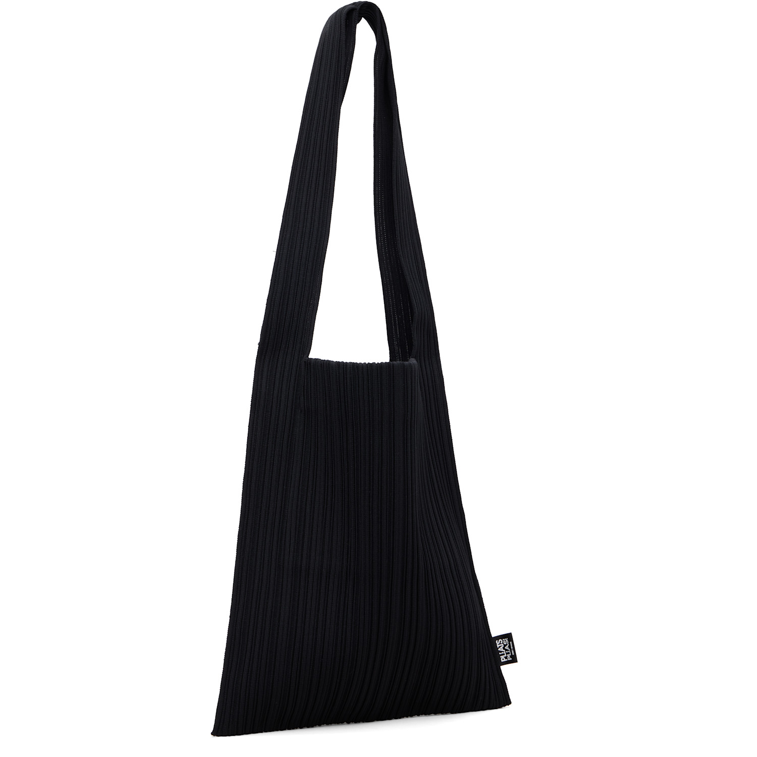  Pleats Please Issey Miyake Black Crepe Knit Tote 