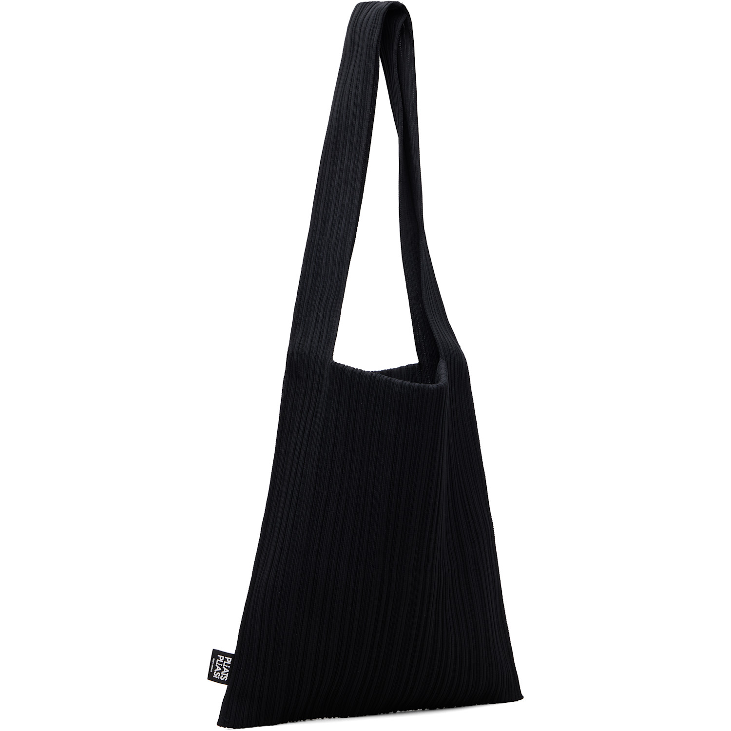  Pleats Please Issey Miyake Black Crepe Knit Tote 