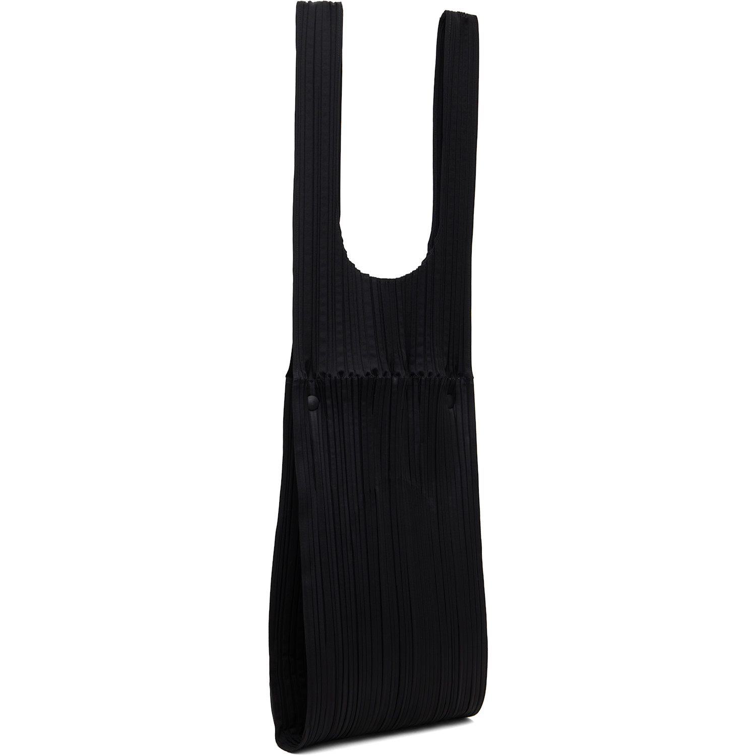  Pleats Please Issey Miyake Black Pleats Bridge Tote 