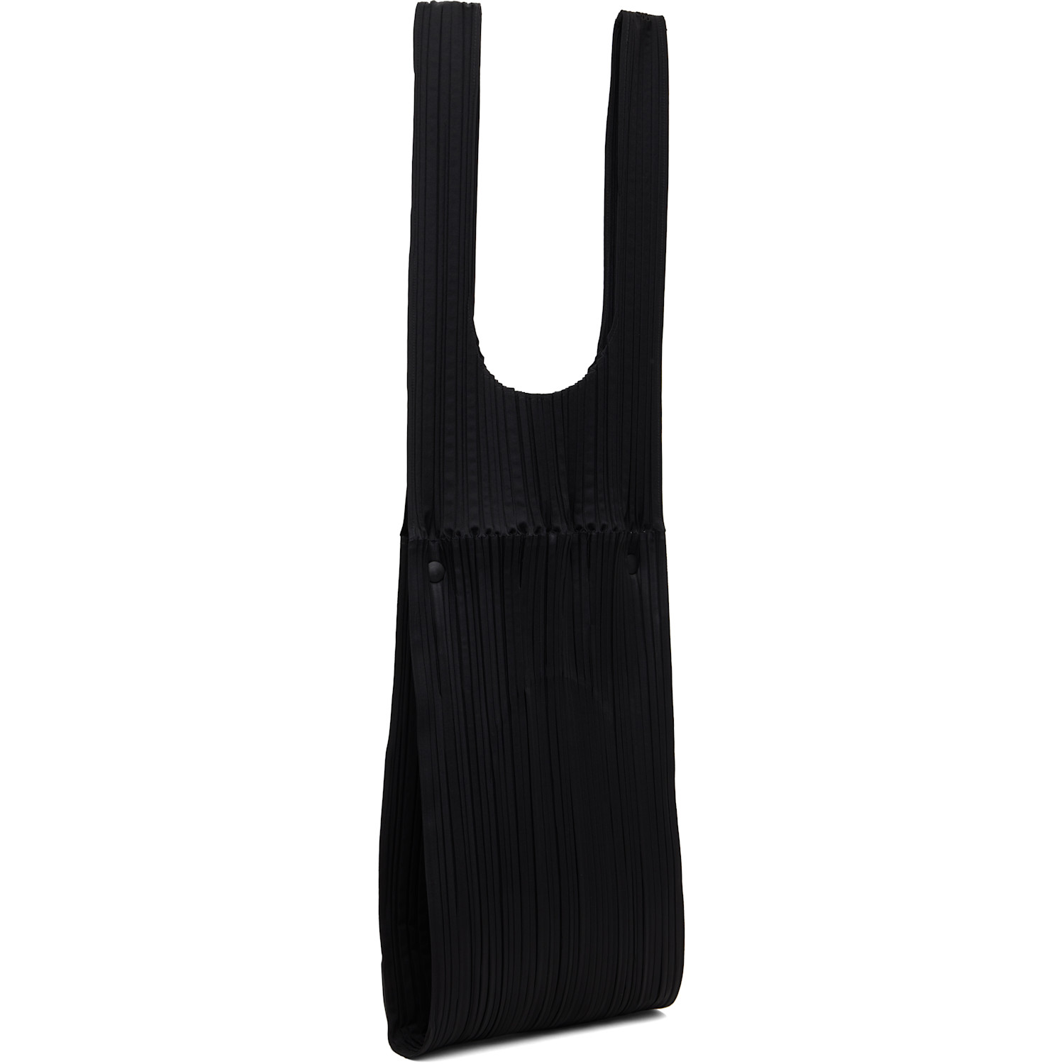  Pleats Please Issey Miyake Black Pleats Bridge Tote 
