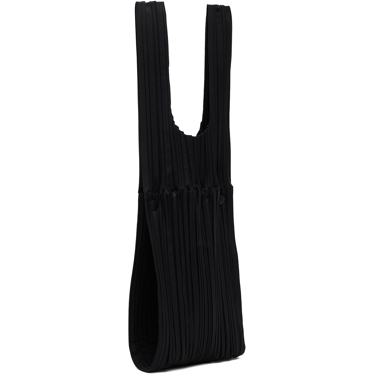  Pleats Please Issey Miyake Black Pleats Bridge Tote 