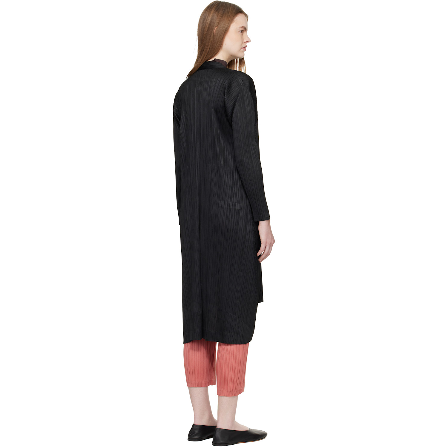  Pleats Please Issey Miyake Black Monthly Colors October Coat 