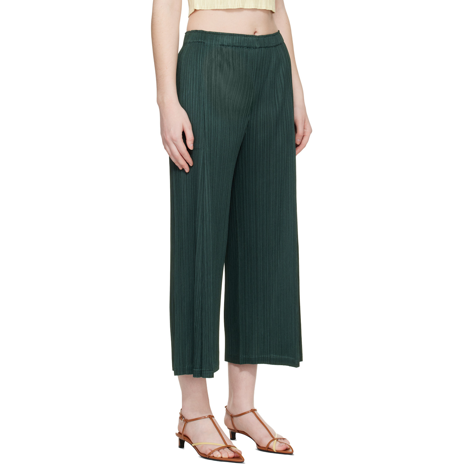  Pleats Please Issey Miyake Green Monthly Colors December Trousers 