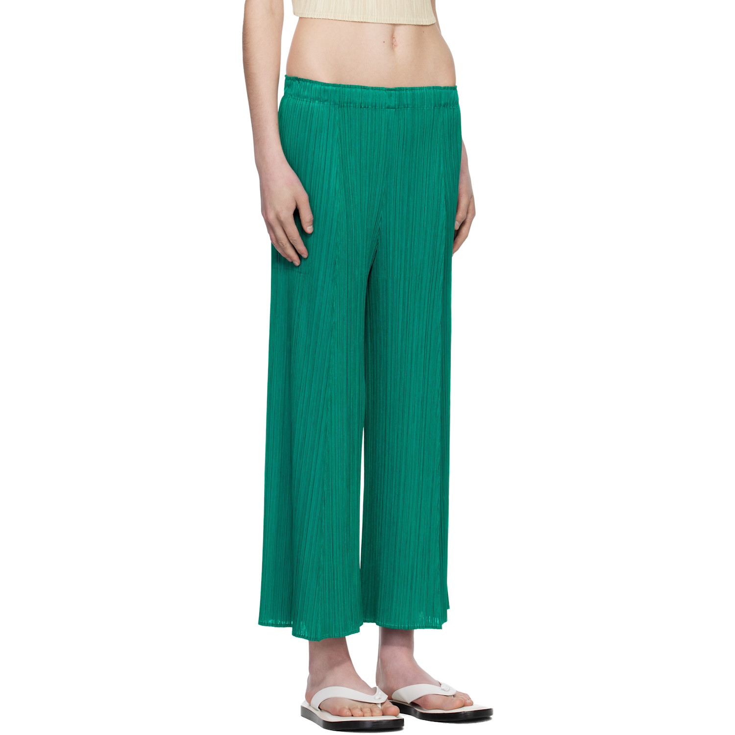  Pleats Please Issey Miyake Green Monthly Colors November Trousers 