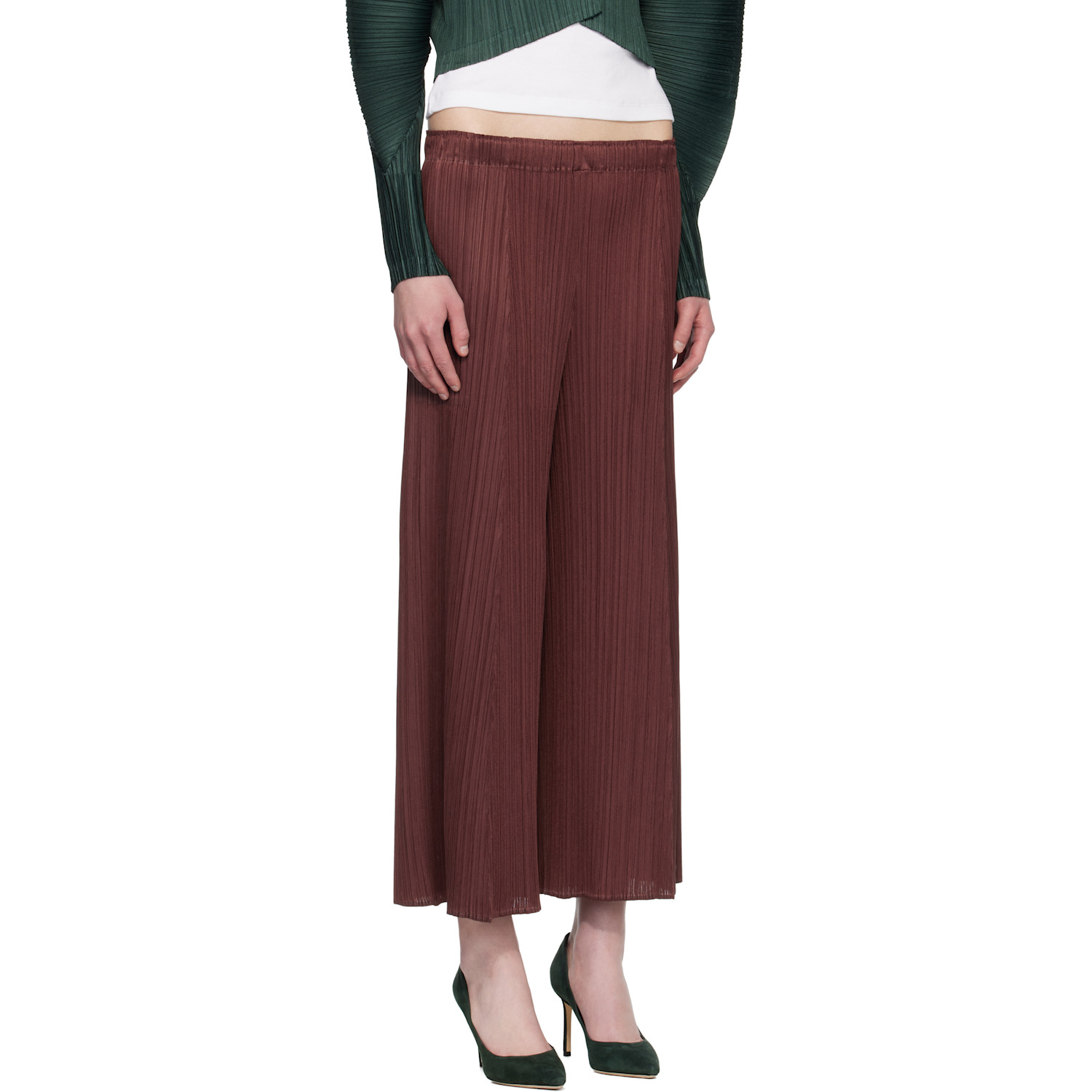  Pleats Please Issey Miyake Brown Monthly Colors November Trousers 