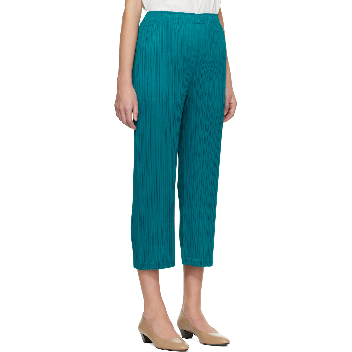  Pleats Please Issey Miyake Blue Monthly Colors October Trousers 