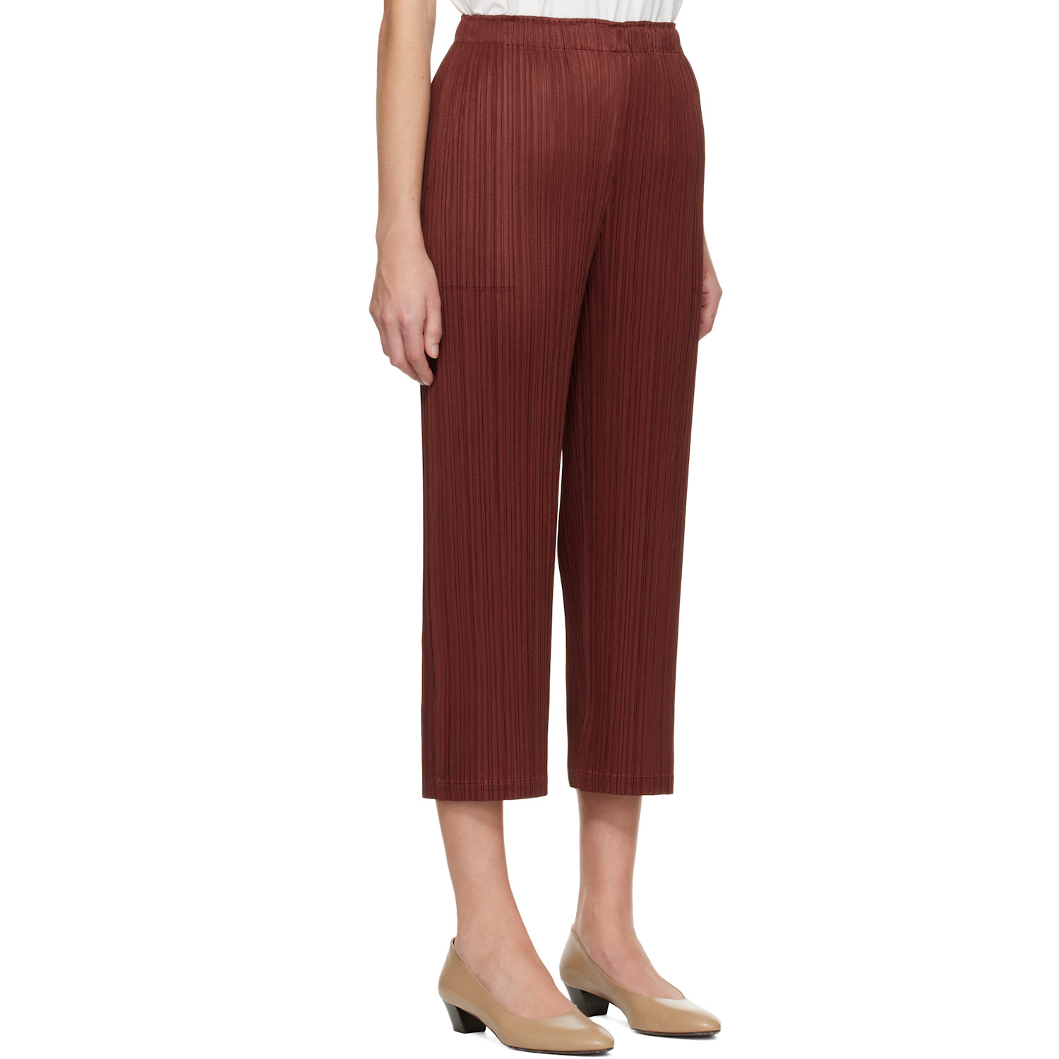  Pleats Please Issey Miyake Burgundy Monthly Colors October Trousers 