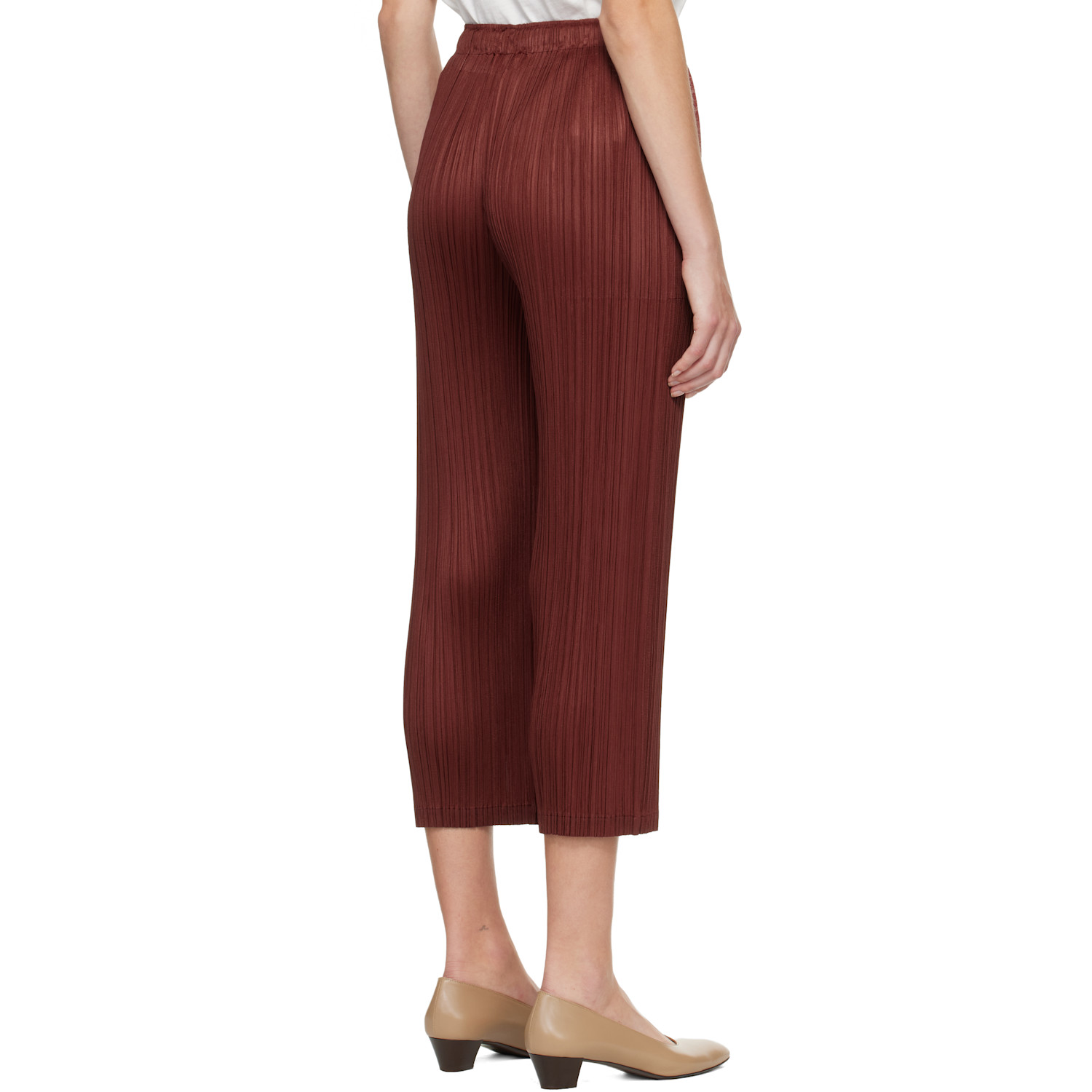  Pleats Please Issey Miyake Burgundy Monthly Colors October Trousers 