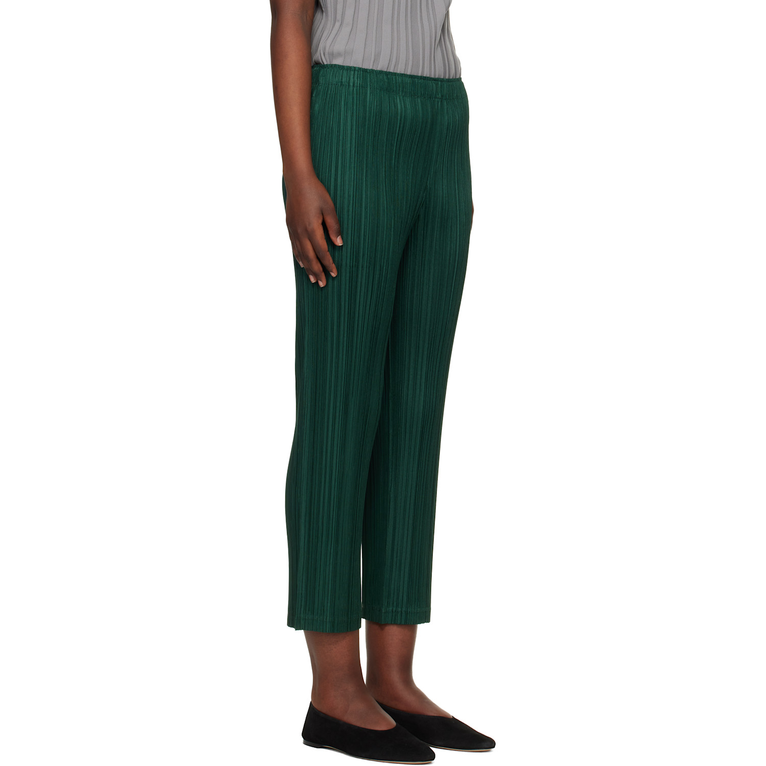  Pleats Please Issey Miyake Green Thicker 2 Trousers 
