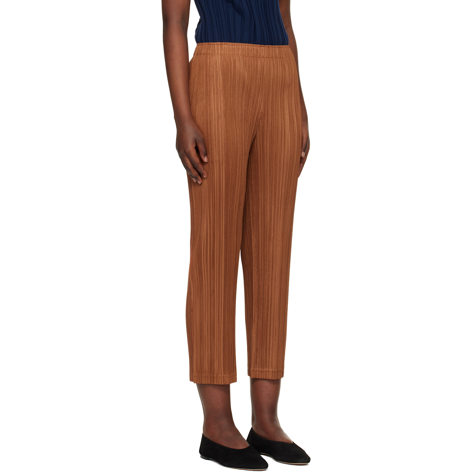  Pleats Please Issey Miyake Tan Thicker 2 Trousers 