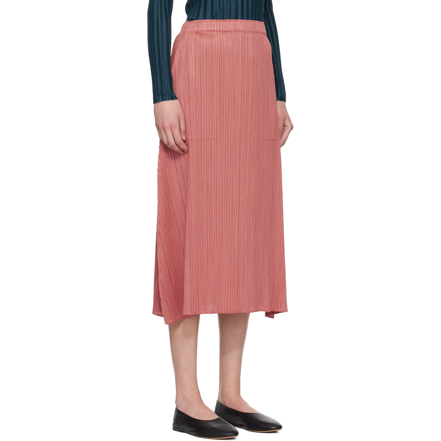  Pleats Please Issey Miyake Pink Monthly Colors October Maxi Skirt 